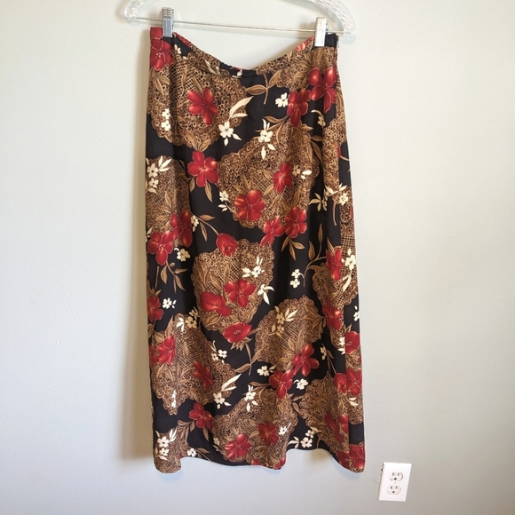 Kathie Lee Collection Vintage Floral Printed Midi Skirt, size 12 - Picture 1 of 6